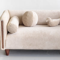 NOBOL SOFA 7' BEIGE VELVET