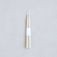 PARCHMENT TAPER CANDLES 12"