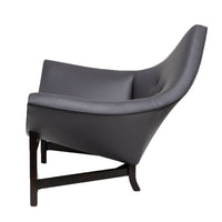 MID CENTURY ADRIAN LEATHER CHAIR