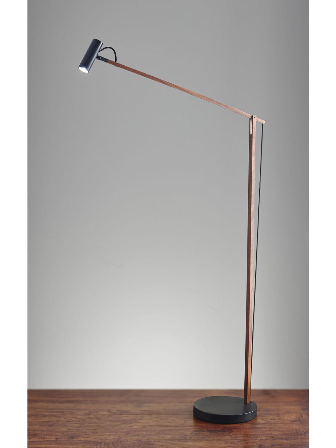MINIMALIST FLOOR LAMP - BLACK/WALNUT