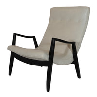 VINTAGE LEATHER SLOPED CHAIR