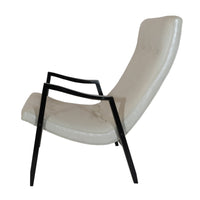 VINTAGE LEATHER SLOPED CHAIR