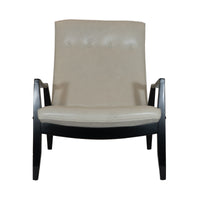 VINTAGE LEATHER SLOPED CHAIR