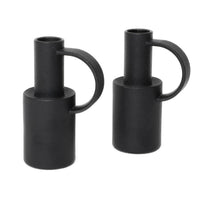 HIGH CANDLE HOLDER IN BLACK