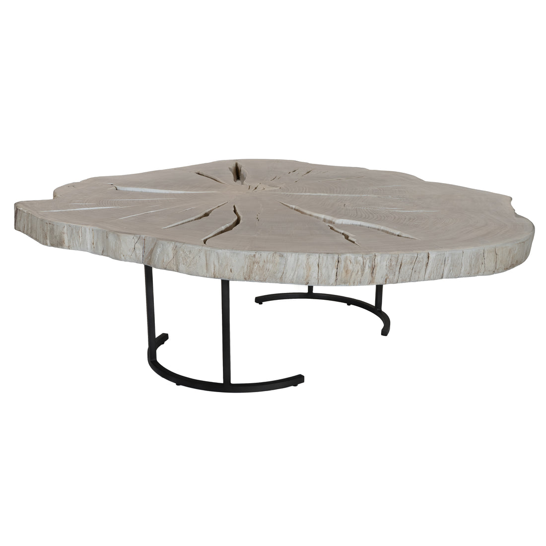 BLEACHED COFFEE TABLE 57" X 53"