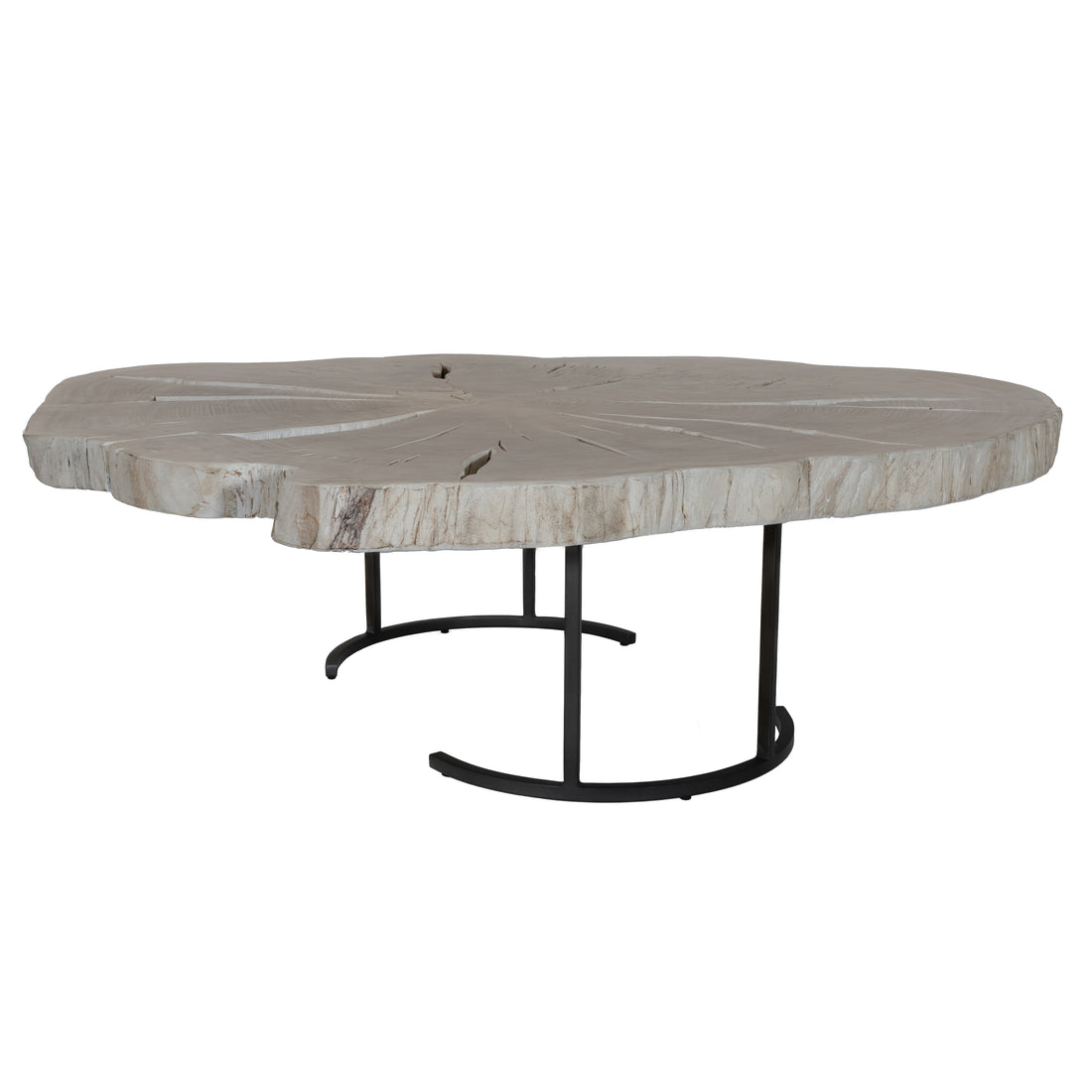 BLEACHED COFFEE TABLE 57" X 53"