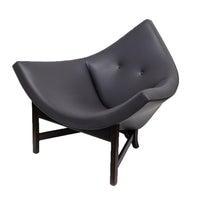 MID CENTURY ADRIAN LEATHER CHAIR
