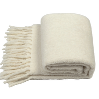 Boucle Alpaca Ivory Throw
