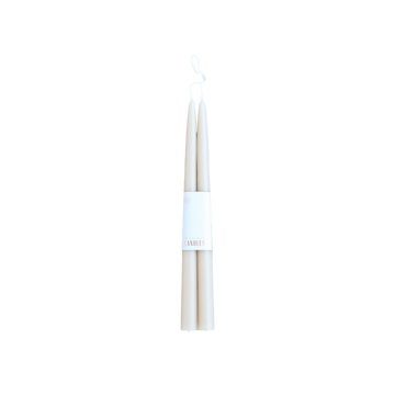 PARCHMENT TAPER CANDLES 12"