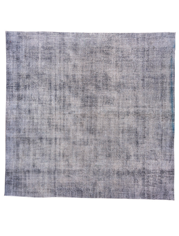 Overdyed Grey Rug 10'9" x 10'9"