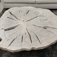 BLEACHED COFFEE TABLE 57" X 53"