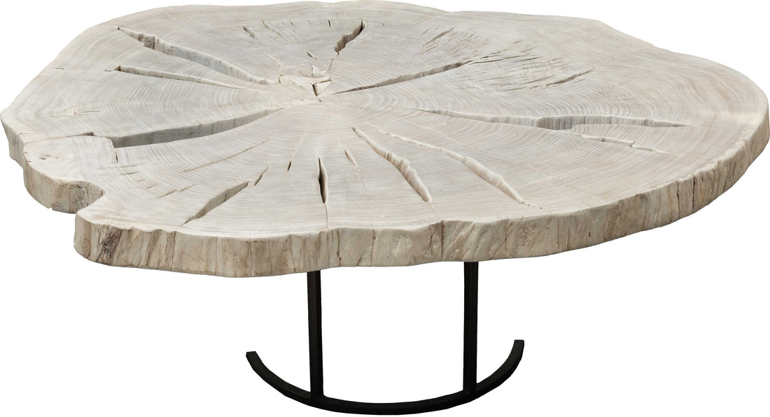 BLEACHED COFFEE TABLE 57" X 53"