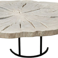 BLEACHED COFFEE TABLE 57" X 53"