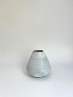 STONEWARE VASE WITH JAGGED MOUTH