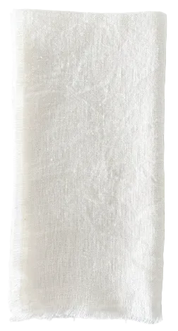 White Linen Fringe Napkins 21" x 21"