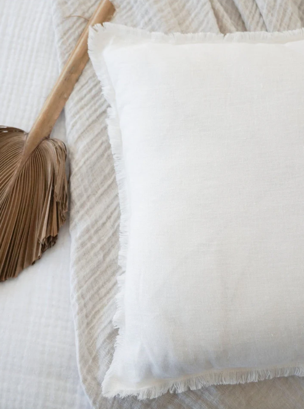 White Linen Body Pillow 20" x 54"