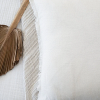 White Linen Body Pillow 20" x 54"