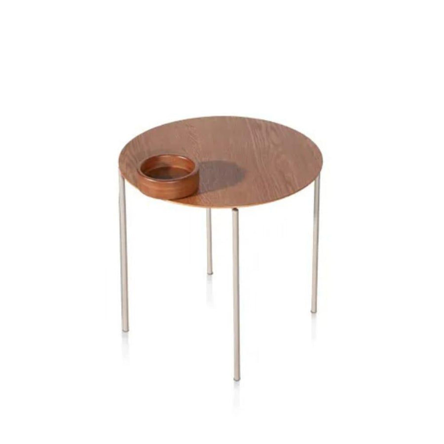 PISTACHE WALNUT TOP SIDE TABLE