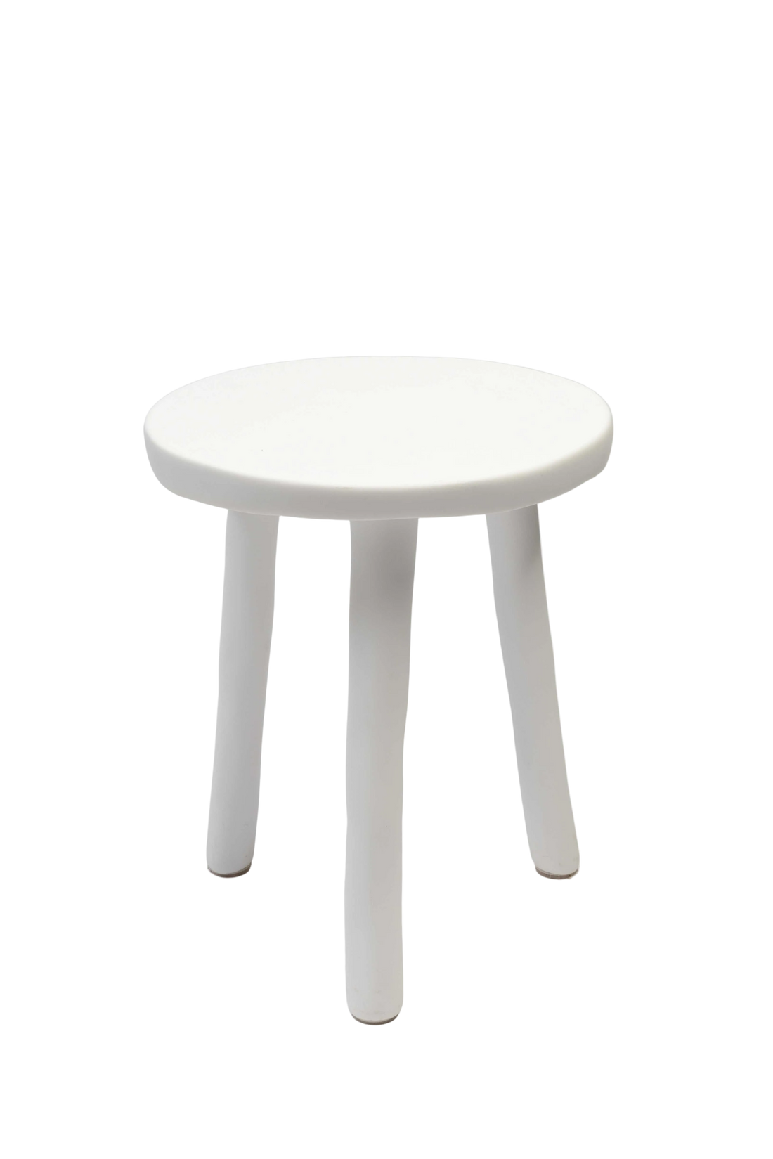 WHITE RESIN SIDE TABLE 18"