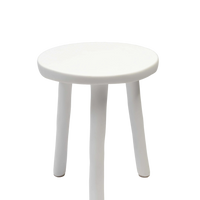 WHITE RESIN SIDE TABLE 18"