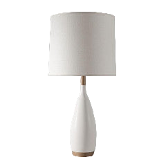 LANCASTER TABLE LAMP IN WHITE QUARTZ