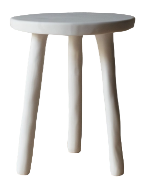 WHITE RESIN SIDE TABLE 18"