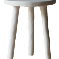 WHITE RESIN SIDE TABLE 18"