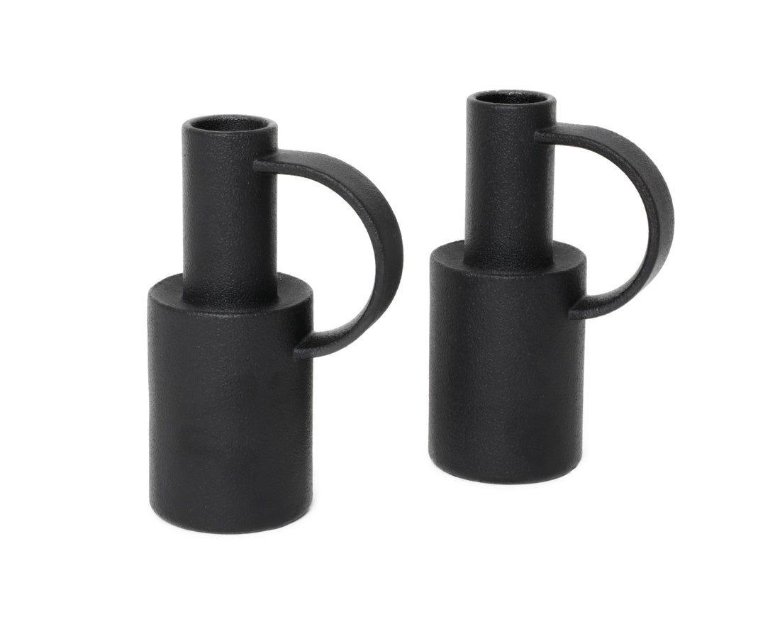HIGH CANDLE HOLDER IN BLACK
