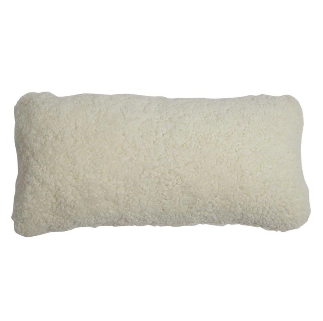 Sheepskin lumbar pillow best sale