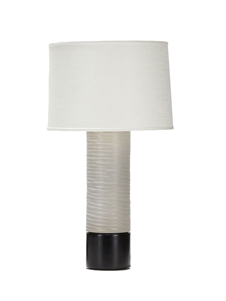 TALL BAXTER TABLE LAMP HAND-CARVED PALE CANYON