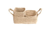 TRIO OF JUTE BASKETS