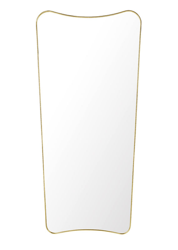 LARGE BRASS MIRROR 57”x27”