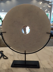 WHITE DISC ON STAND