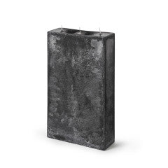 RECTANGLE 3-WICK CANDLE - BLACK