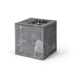 SQUARE 4-WICK PILLAR CANDLE - ANTHRACITE